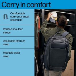 HP Mochila para portátil de 17 pulgadas Travel Plus 30L, Compañero de Viaje, Múltiples Compartimentos para Organización