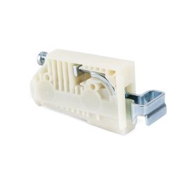 CAMAR 806 Colgador de Armario Resistente, Fabricado en Nylon Blanco, con Logo a la Derecha, Capacidad de Carga de Hasta 50 Kgs.