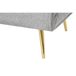 DKD Home Decor Sofá Cama Scandi Gris 90 x 84 x 90 cm de Poliéster y Metal con asiento a 43 cm
