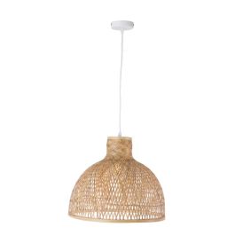 Singkawang SKD-P80026 Lámpara Colgante de Bambú, Estilo Natural, Mediterráneo, Boho-Chic, Casquillo E27