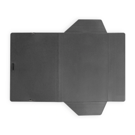 Liderpapel Carpeta Gomas Tres Solapas Cartón Plastificado Folio Color Negro