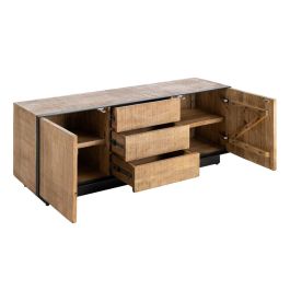 Mueble Tv Natural Madera de Mango Salón 150 X 44 X 55 cm