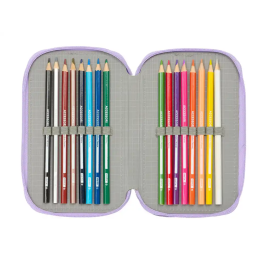 Plumier Triple Frozen Spirit Lila 12,5 x 19,5 x 5,5 cm 37 Piezas