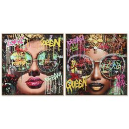 Cuadro Moderno DKD Home Decor Multicolor Negro 4 x 82 x 82 cm (2 Unidades) Precio: 95.59. SKU: B1CNJTTB84