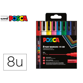 Posca PC-3M Rotulador Marcador de Pintura Punta Cónica 0,9-1,3 mm Estuche 8 Colores Básicos Precio: 25.5899996. SKU: B14LFYAPCH