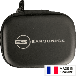 Earsonics Protector Auditivo In-Ear para Niños - Atenuación 16 dB con Funda y Almohadillas de Silicona Suaves Reutilizables Negro