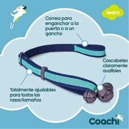 Coachi Cascabeles de Adiestramiento para Ir al Baño Perros y Cachorros, Ajustables, Comunicación Clara Necesidades, Evita Arañazos, Fácil Uso, Azul