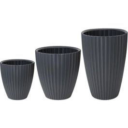 Maceta - Garden ID - Fancy - 40 x 58 cm - Para jardín, balcones o interiores - Antracita Maceta - Garden ID - Fancy - 40 x 58 cm - Para jardín, balcones o interiores - Antracita