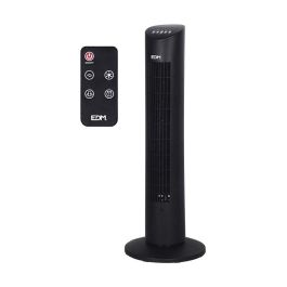 Edm Ventilador de Torre 60W, 54,8 dB, Mando a Distancia, Oscilante 60°, 3 Velocidades, Temporizador, Negro, 1800m³/h, Cajita Aromas Precio: 76.4999994. SKU: S7904560