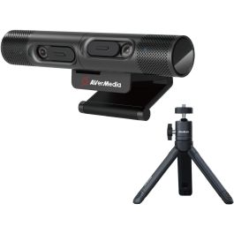 AVerMedia PW313D Webcam DualCam, 5MP Full HD, Autoenfoque, Micrófono Dual Omnidireccional, Incluye Trípode