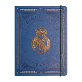 ERIK Cuaderno A5 premium Real Madrid, tapa dura, encuadernación de alambre y cierre con banda elástica, interior punteado Precio: 11.262075. SKU: B1FETMXCWT