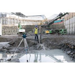 Bosch Professional 0601061V01 Láser rotatorio GRL 650 CHVG con baterías, celda receptora, soporte de montaje, en L-Boxx