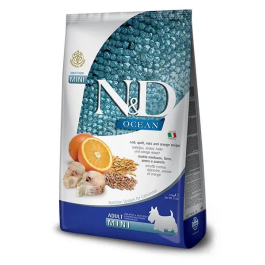 Farmina N&D Dog Ocean Low Grain Mini Bacalao 2,5 kg - Alimento para perros adultos raza pequeña, con espelta, avena y naranja Precio: 23.1264. SKU: B14E25PSKF