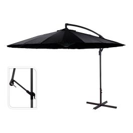 Parasol excéntrico altura maxima 3m ø300cm color: negro Precio: 124.69000027. SKU: B1ASLT84R2