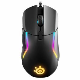 Steelseries Ratón para Juegos Rival 5, Mouse Ergonómico 9 Botones, Sensor Óptico TrueMove A, Diseñado para Battle Royale, FPS, MOBA y MMO