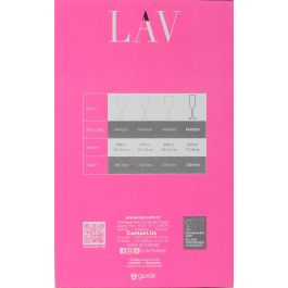 Lav Set 6 Copas de Champagne 215 cc Colección Fame 5.5x4.8x23 cm (4 Cajas)