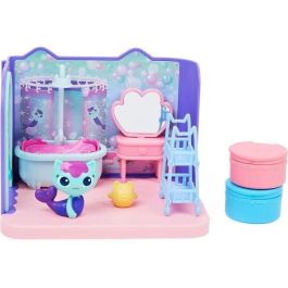 Spin Master 6062036 Casa de Muñecas de Gabby Baño de Siregata - Juego de Spa con Figura Gata Sirena, Muebles y Accesorios Sorpresa