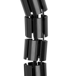 Columna pasacables Hexa, Plástico, Negro