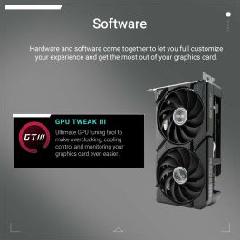 ASUS DUAL-RX9060XT-8G Tarjeta Gráfica AMD Radeon RX 9060 XT 8 GB GDDR6 PCI Express 5.0 Refrigeración Dual Fan Activa Resolución 8K ASUS DUAL-RX9060XT-8G Tarjeta Gráfica AMD Radeon RX 9060 XT 8 GB GDDR6 PCI Express 5.0 Refrigeración Dual Fan Activa Resolución 8K