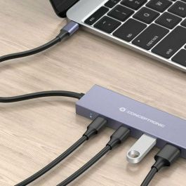 CONCEPTRONIC HUB 3.2 HUBBIES13G 2 PUERTOS USB 3.2 USB-C 2 PUERTOS USB-A CARCASA DE ALUMINIO CONCEPTRONIC HUB 3.2 HUBBIES13G 2 PUERTOS USB 3.2 USB-C 2 PUERTOS USB-A CARCASA DE ALUMINIO