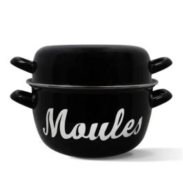 Olla para mejillones - MENASTYL - 3645564 - Acero esmaltado - Negro - 24 cm - Con inscripción - Todo tipo de fuegos, incluida inducción Precio: 36.49999969. SKU: B1BSQ4RQMJ