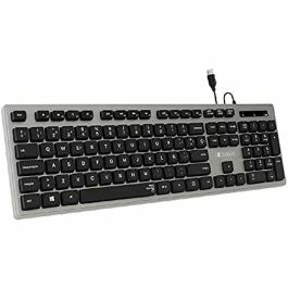 Subblim SUBKBC-0EKE10 Teclado Ergonómico USB Silencioso Gris/Negro con Teclas Cóncavas y Diseño Plano Precio: 14.49999991. SKU: S0433070