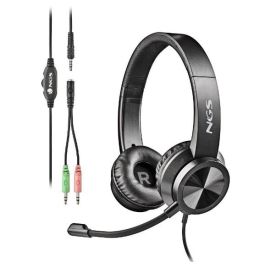 NGS MSX11PRO Auriculares estéreo supraurales con Micrófono ajustable, Jack 3.5mm, adaptador doble Jack para PC y control de volumen en cable - Negros NGS MSX11PRO Auriculares estéreo supraurales con Micrófono ajustable, Jack 3.5mm, adaptador doble Jack para PC y control de volumen en cable - Negros