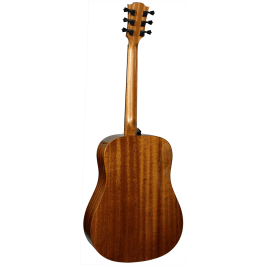 LAG Guitarra Acústica Dreadnought Tramontane 98 - Tapa Maciza de Caoba, Fondo y Laterales de Caoba