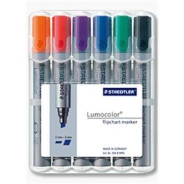 STAEDTLER 356 B WP6 Lumocolor Flipchartmarker, 6 Rotuladores Surtidos, Puntas Biseladas 2-5mm, Colores: Azul, Verde, Naranja, Rojo, Violeta, Gris Precio: 25.4999998. SKU: B13RPTWAM7