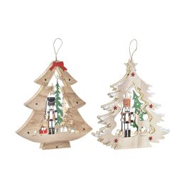 DKD Home Decor Decoración Colgante Navidad Alpina de Madera con LED Árbol Natural, 4 Unidades Surtidas 3x27x29 cm Precio: 20.16102. SKU: B1CBK2PESL