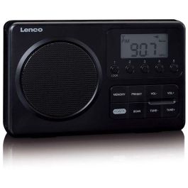 Lenco MPR-035BK - Radio FM portátil, reproductor MP3 y altavoz Bluetooth, color negro