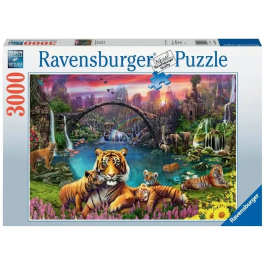 Ravensburger Puzzle 3000 p Tigres en la laguna para adultos y jóvenes a partir de 14 años