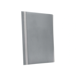 Q-connect Carpeta Dossier Fastener Plástico DIN A4 Gris PVC Transparente Opaca