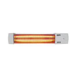 Edm Estufa de baño de cuarzo modelo marfil 600-1200w orientable, 2 barras de cuarzo, reflector pulido, kit de montaje, 57x10x10,5 cm, ref. 07904