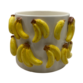 Macetero Tropical DKD Home Decor Amarillo Blanco 18 x 14 x 18 cm (6 Unidades) Precio: 127.7899997. SKU: B1F692KKJD