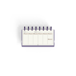 Carchivo Ingeniox Planificador Semanal My Week Malva 105x210 mm - 52 Semanas Sin Fecha y To-Do List, Papel Premium FSC