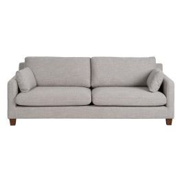 Sofá 3 Plazas Gris Tejido-Madera 221 X 90 X 87 cm