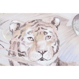 DKD Home Decor Cuadro Tropical Verde Multicolor Lienzo y PS Hecho a Mano 100 x 70 x 4 cm (2 Unidades)