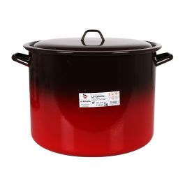 La Estrella Olla Alta con Tapa 36 cm - 30L Fuego