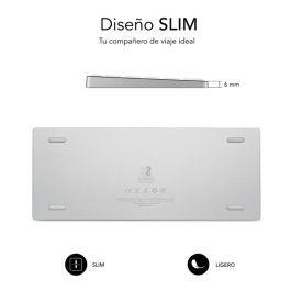 SUBBLIM Teclado Wireless Bluetooth Aluminio Advance Compact Silver SUBBLIM Teclado Wireless Bluetooth Aluminio Advance Compact Silver