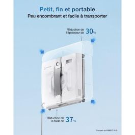 Ecovacs ECO1739406004735 Robot limpiacristales WINBOT Mini, diseño compacto, boquillas dobles con pulverizador ultrasónico