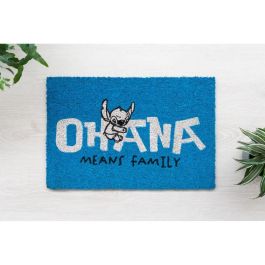 Disney Felpudo Ohana Stitch 60x40cm de Fibra de Coco con Base Antideslizante de PVC
