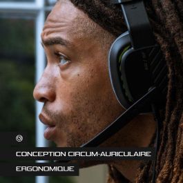 Logitech Auriculares con Micrófono A10 Astro - Cableado, 3.5 mm, Compatible con Mac/Windows, Micrófono Boom Unidireccional