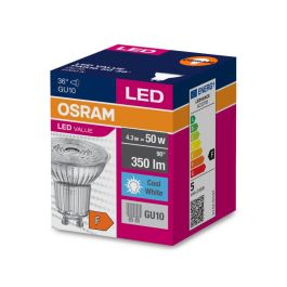 Ledvance LVE-4058075055155 Bombilla LED Spot GU10 4,3W 350Lm 4000K Luz Neutra 36º IP20 No Regulable, Lámpara de Cristal