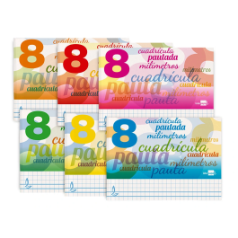 Liderpapel Libreta Cuaderno A5 Pautado Cuadriculado 32 Hojas 70gr Apaisado Con Margen