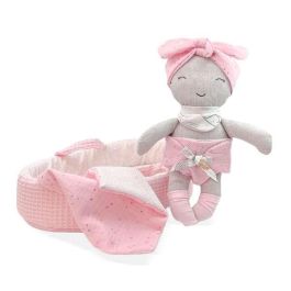 Muñecas primera bb. infancia capazo rosa ref: 11302-24 28 cm Muñecas primera bb. infancia capazo rosa ref: 11302-24 28 cm