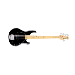 Sterling StingRay Ray5 M/M - Bajo Eléctrico Activo de 5 Cuerdas Color Negro con Preamplificador de 9V