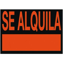 Cartel Plastico Archivo 2000 -'Se Alquila-' Rojo Fluorescente 500x234 mm