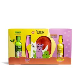 Tresky & Friends Set de Limpieza y Baño para Mascotas 4 pz: Champú, Fragancia, Peine y Cepillo para Perros Precio: 7.49999987. SKU: B1ECNCDZKR