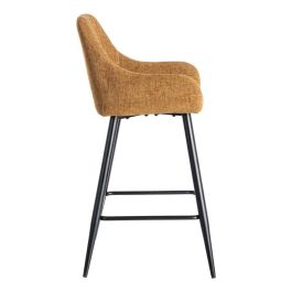 Taburete Marrón Tejido-Metal Salón 47 X 47 X 93 cm